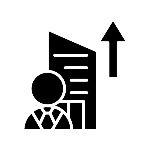 Business owner and branding growth icon