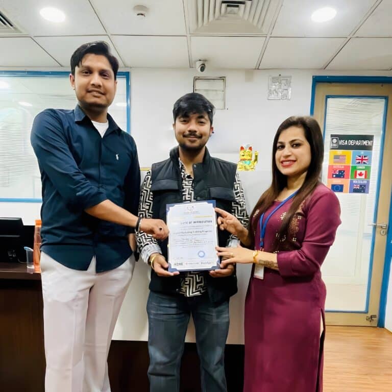 Digital marketing training completion at Suncraft Digi Yamunanagar